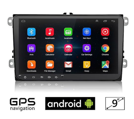 Автомобилна Аудио Система (Блутут/USB/WiFi/GPS/Apple-Carplay/Android-Auto) с Тъчскрийн 9"