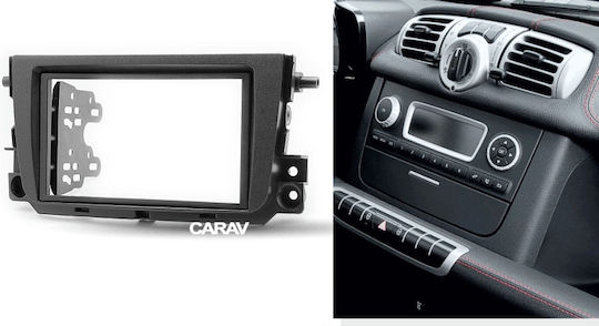 DIN Fascia Panels 2 Din for Smart 451 Fortwo 2010-2014 for Smart ForTwo 2010-2014
