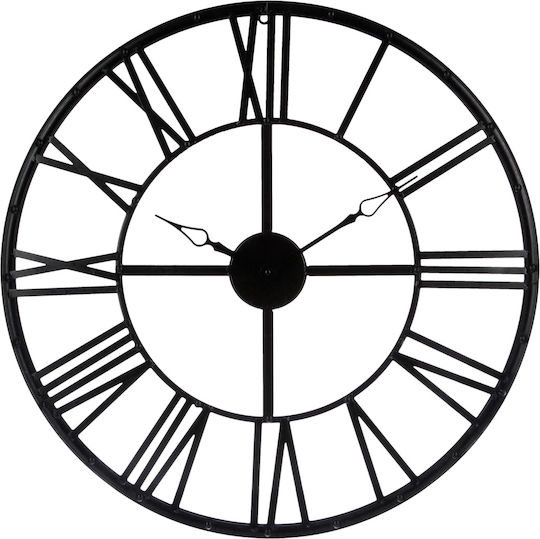 Atmosphera Silent Antique Wall Clock Metallic Black Ø70cm Atmosphera Silent Antique Wall Clock Metallic Black Ø70cm