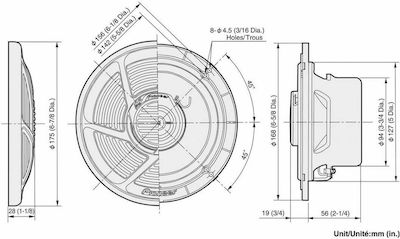 Pioneer Set Marine-Lautsprecher Wasserdicht mit 30W RMS Weiß