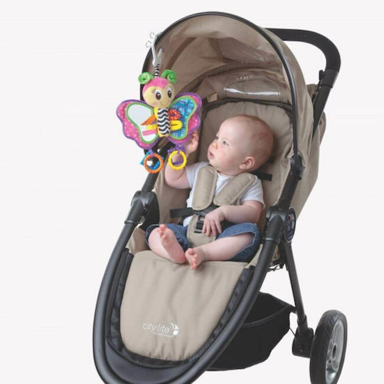 Playgro Κρεμαστό Παιχνίδι Κούνιας και Καροτσιού με Μασητικό και Καθρέφτη για Νεογέννητα