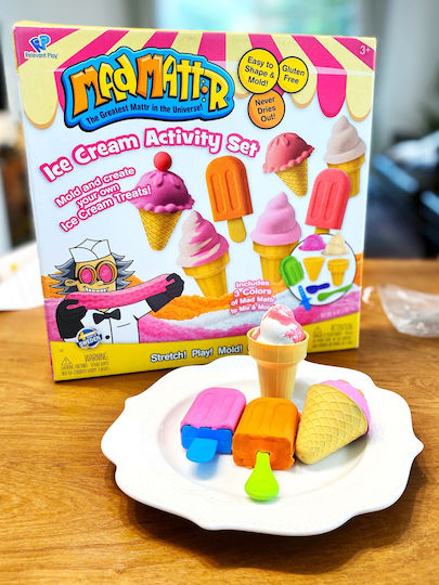 Relevant Play Παιχνίδι Κατασκευών με Άμμο Mad Mattr Ice Cream Activity Set για Παιδιά 3+ Ετών