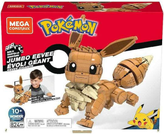 Mega Bloks Building Blocks Mega Construx Pokémon Eevee Jumbo For 10+ Years 824 Pieces