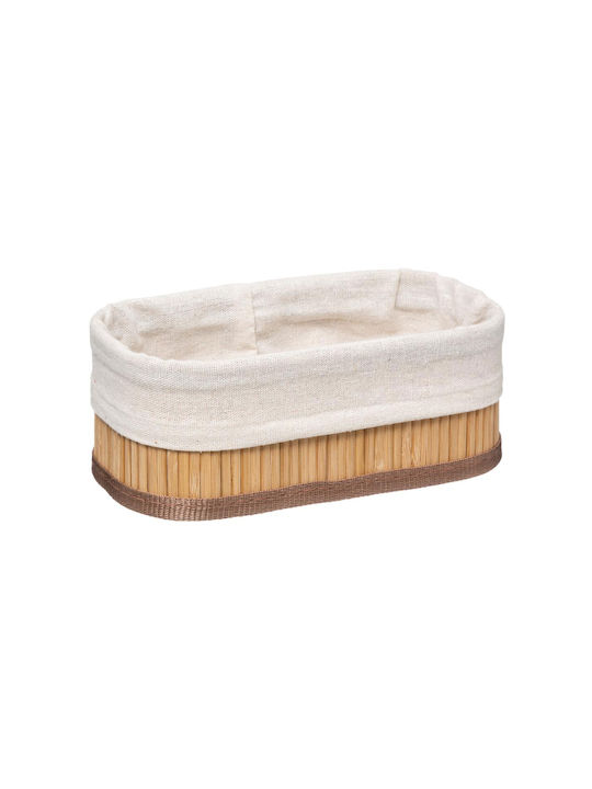 5Five Storage Basket Bamboo White 3pcs