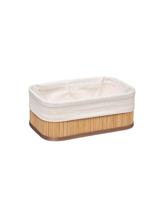 5Five Storage Basket Bamboo White 3pcs