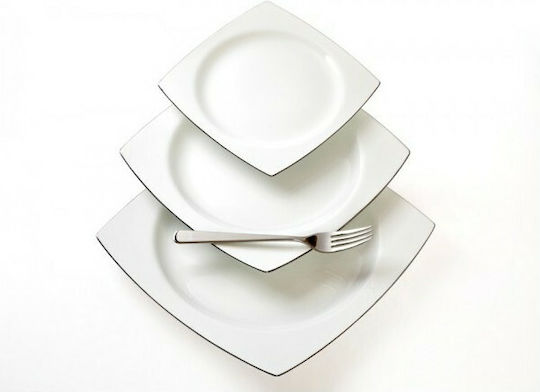 Cryspo Trio Quattro White Porcelain Dinnerware Set 55.000.40 20pcs