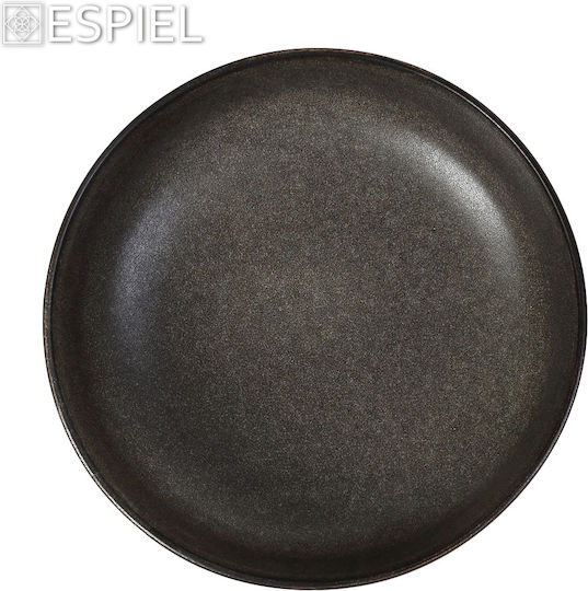 Espiel Etna Plate Soup made of Porcelain Olive with Diameter 17.5cm