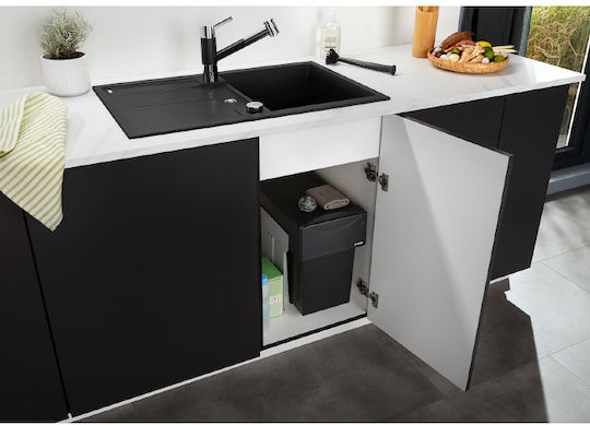 Blanco Coș Botton II 30/2 Reciclare Pentru Dulap Plastic Negru 30lt