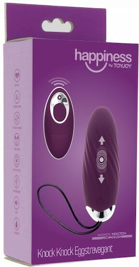 ToyJoy Happiness Knock Knock Eggstavagant Вибратор Яйца с Дистанционно Управление 8.9см Лилав