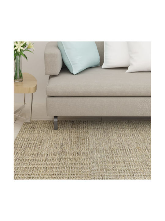 vidaXL Rug Rectangular Summer Hemp Taupe