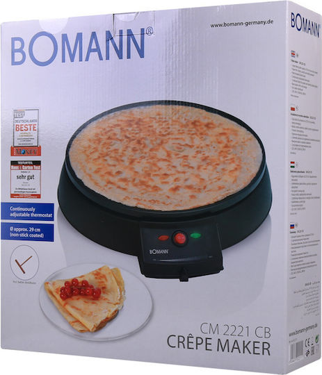 Bomann CM 2221 CB Κρεπιέρα 29cm Μαύρη 900W