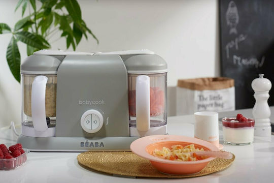 Beaba Babycook Duo Food Steamer with Blender with 2 Steaming Decks 2.2lt Grey