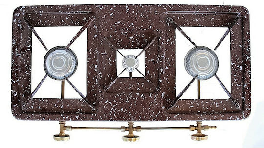 Celect 513 3Μ Liquid Gas Countertop Double Burner Brown