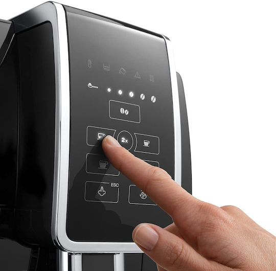 De'Longhi Dinamica Αυτόματη Μηχανή Espresso 1450W Πίεσης 15bar με Μύλο Άλεσης Μαύρη