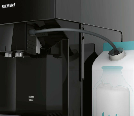 Siemens Eq.500 Automatic Espresso Coffee Machine 1500W Pressure 15bar for Cappuccino with Grinding Mill Black TP501R09