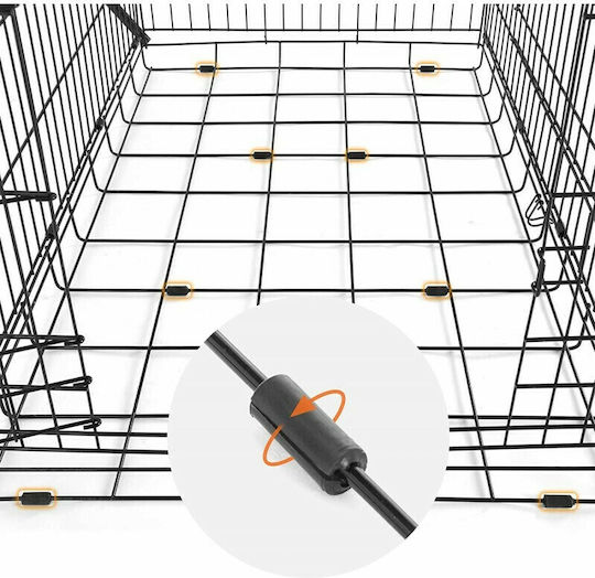 Dog Wire Crate with 2 Doors XXL 122x74.5x80.5cm