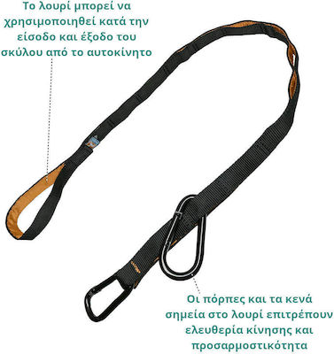 Kurgo Zip Line Sicherheitsgurt Autozubehör für Hunde 90/180cm Orange-Schwarz