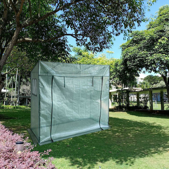 Herzberg HG-8089 Seră Casa cu Cadru Metalic 1.5x1x1.5m