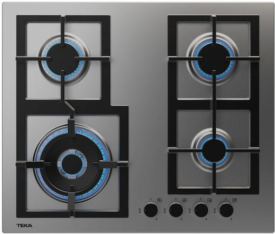 Teka Εστία Υγραερίου Αυτόνομη Inox 60x51εκ. Ασημί