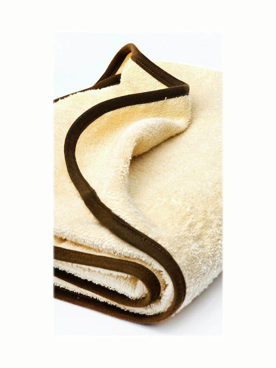 Sensillo Baby Bath Towel Bathrobe Hooded Beige 100x100cm
