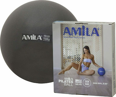 Amila Mini Μπάλα Pilates 19cm 0.15kg σε Μαύρο Χρώμα