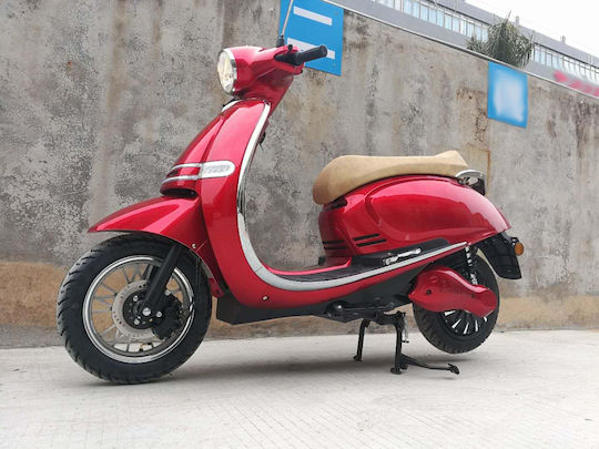 E-Fun Pusa Scooter Electric Putere 5000W cu Viteză Maximă 90km/h Autonomie 100km Bej Culoare
