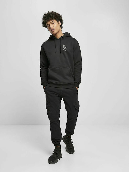 Easy Sign MT1486 Sweatshirt with Hood Black Velvet-Black Metal