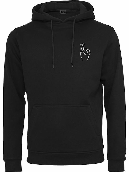 Easy Sign MT1486 Sweatshirt with Hood Black Velvet-Black Metal