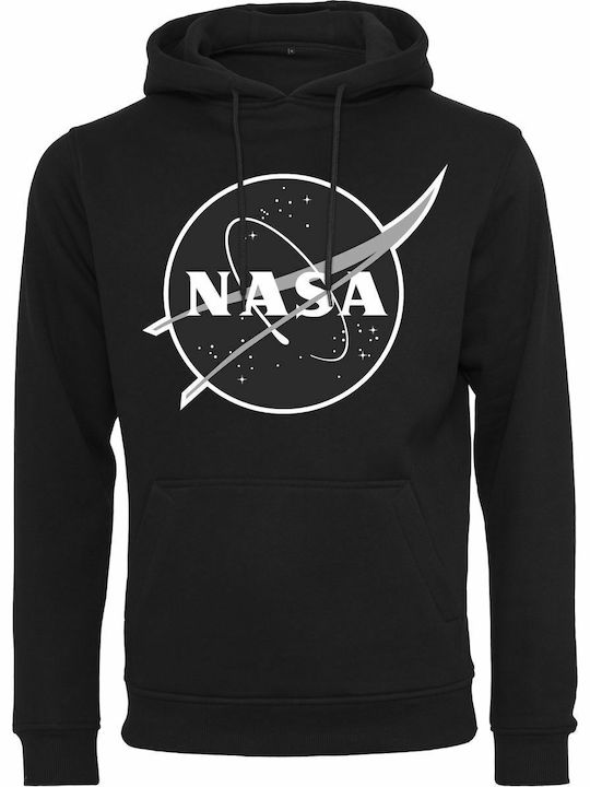 NASA Insignia Φούτερ με Κουκούλα Μαύρο