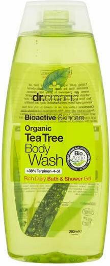 Dr.Organic Tea Tree Τονωτικό Shower Gel με Άρωμα Μέντα 250ml