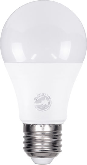 GloboStar LED Bulb 10W for Socket E27 and Shape A60 Warm White 1100lm