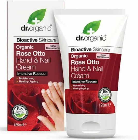 Dr.Organic Rose Otto Feuchtigkeitsspendende und Anti-Aging Handcreme und Nägel 125ml