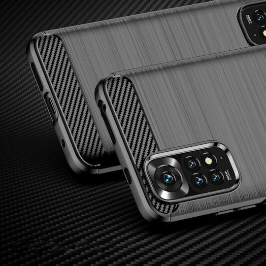 Hurtel Carbon Flexible Back Cover Silicone Black (Redmi Note 11 / 11S 4G)