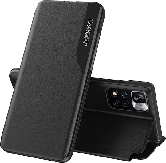 Eco Leather View Book Δερματίνης Μαύρο (Poco M4 Pro 5G / Redmi Note 11s 5G)