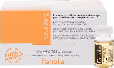 Fanola Nourishing Οροί Μαλλιών Αμπούλες Μαλλιών Αναδόμησης 12x12ml