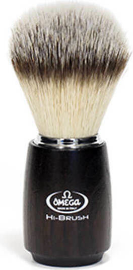 Omega 0146712 Hi-Brush Shaving Brush with Synthetic Hair Bristles Black