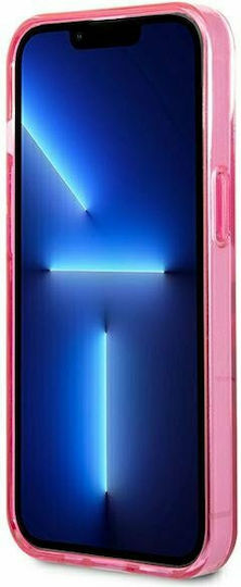 Karl Lagerfeld Ikonik Karl & Choupette Задна корица Пластмаса Pink Gradient (iPhone 13 mini)