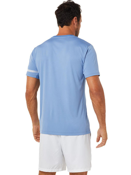 ASICS Court Αθλητικό Ανδρικό T-shirt Γαλάζιο Μονόχρωμο
