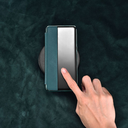 iCarer Grained Genuined Leather Book Δερμάτινο / Πλαστικό Μπλε (Huawei P40)