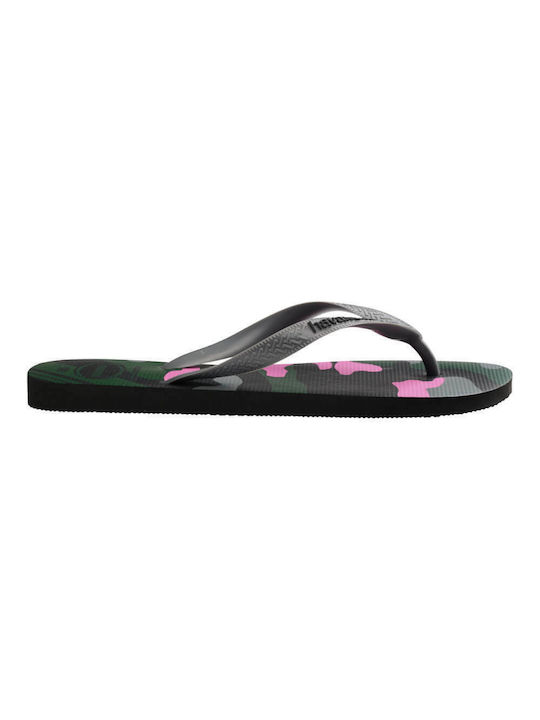 Top Camu Men's Flip Flops Black