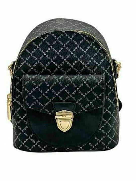 Damentasche Rucksack aus Kunstleder Schwarz/Gold