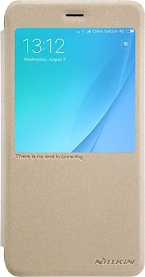 Nillkin Sparkle Synthetic Leather Book Gold (Redmi Note 5)