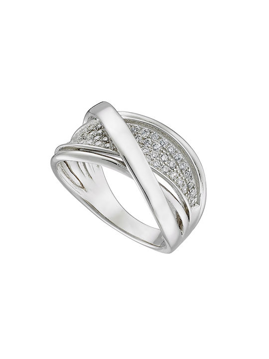 Oxzen Women's Silver Ring with Zircon