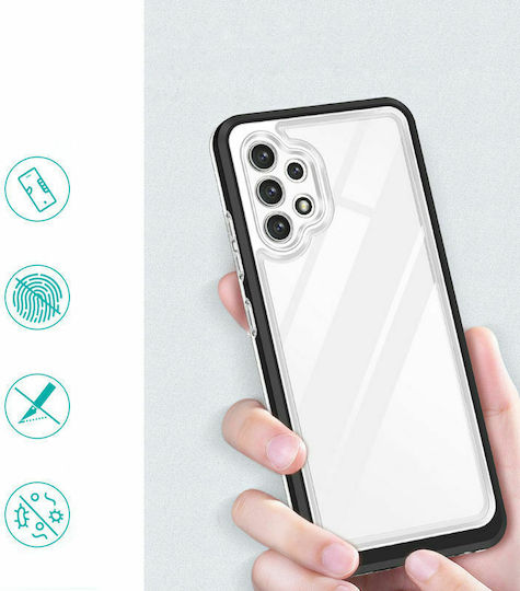 Hurtel Clear 3in1 Back Cover Σιλικόνης 1.1mm Μαύρο (Galaxy A32 5G)