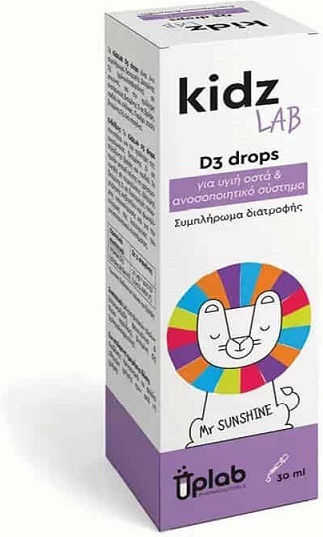 Uplab Pharmaceuticals KidzLab D3 Drops Vitamin für Stärkung des Immunsystems & die Knochengesundheit 30ml