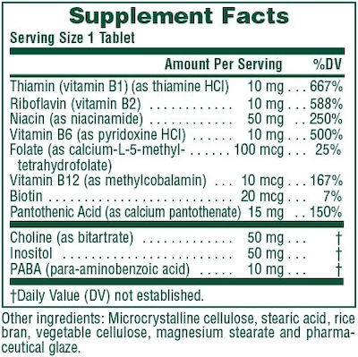 Nature's Plus Energy Support B-complex with Rice Bran Vitamin for Energy, Immune System Boost & Nervous System 90 tabs