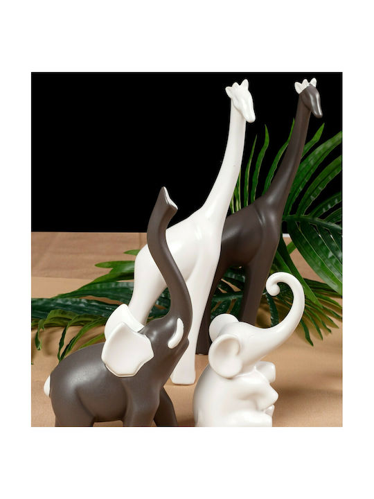 HFA Decorative Elephant made of Ceramic in White 16cm 1pcs