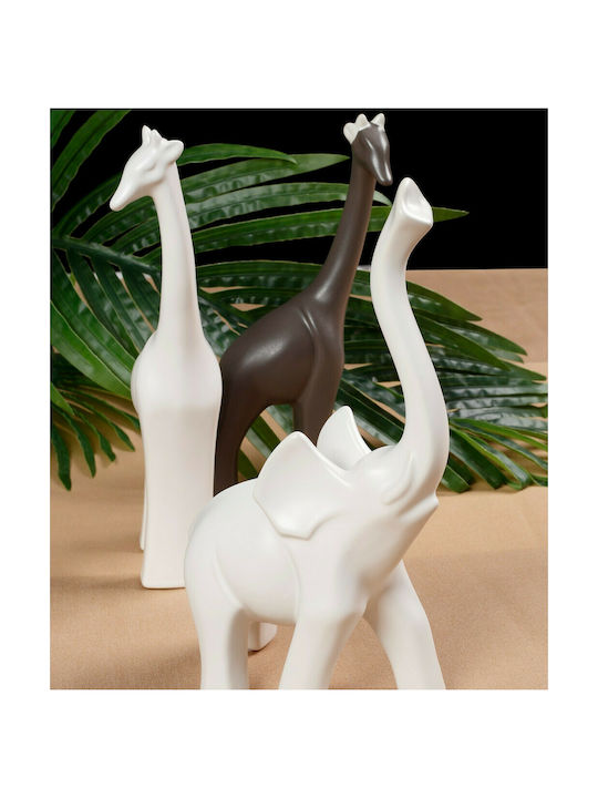 HFA Decorative Giraffe made of Ceramic Mignon in White 35cm 1pcs