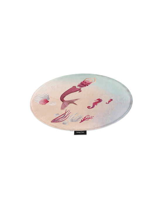 Saint Clair Mermaid Kinder Teppich Beige Rund mit Durchmesser 100cm