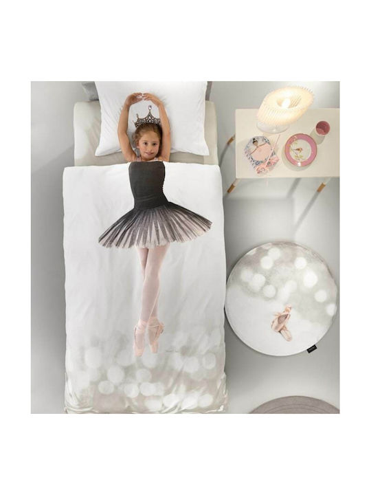 Saint Clair Ballet Παιδικό Χαλί Μπεζ Στρογγυλό με Διάμετρο 100cm